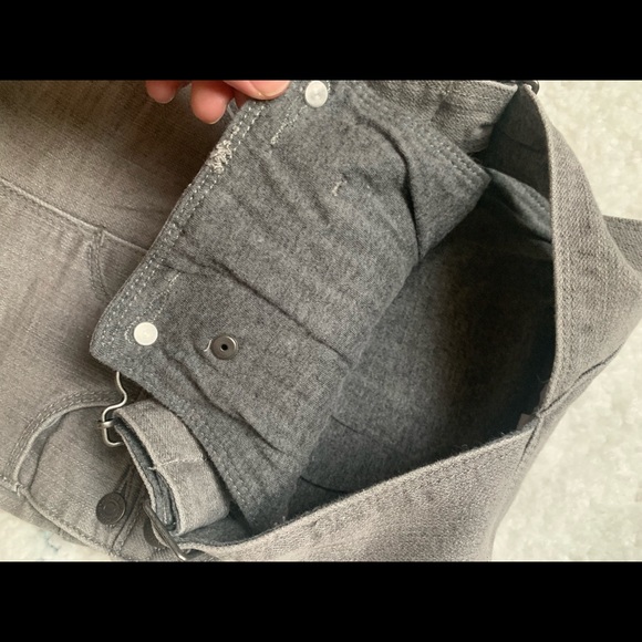 Lined Gray Denim Overalls - Picture 3 of 6